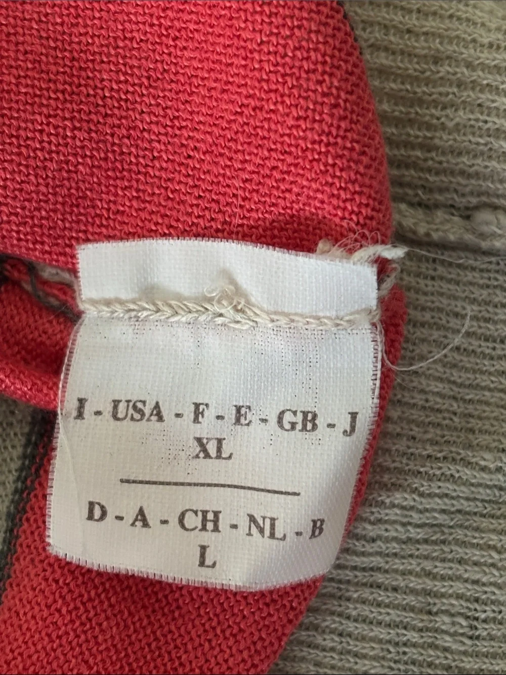 Brunello Cucinelli Striped Red and Beige Button-Front Cardigan - Picture 6 of 9